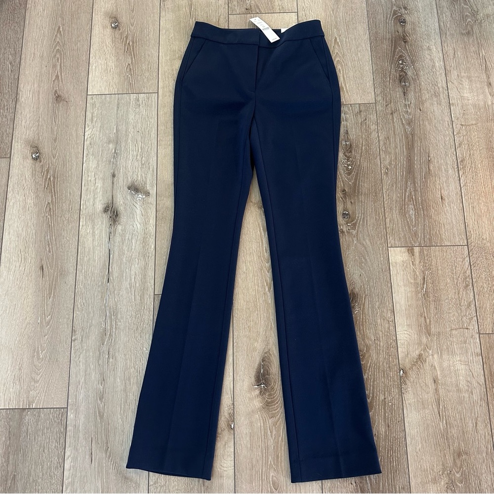 NWT White House Black Market Navy Blue Slim Pants Workwear Office Clothes 00R